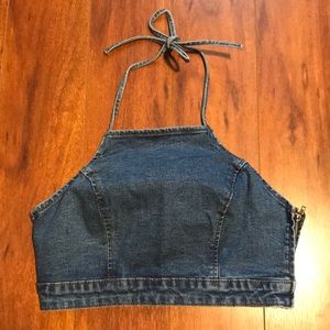 Denim Halter Top